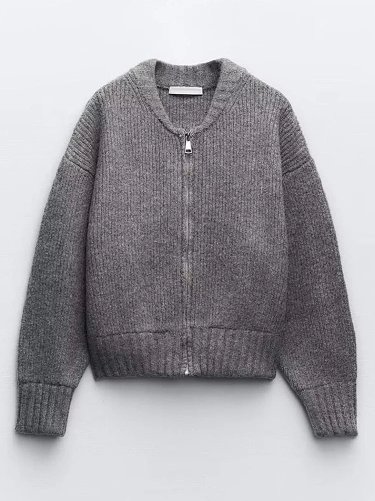 Isabella – Klassisk Kvinders Strikket Vest med Cardigan-look