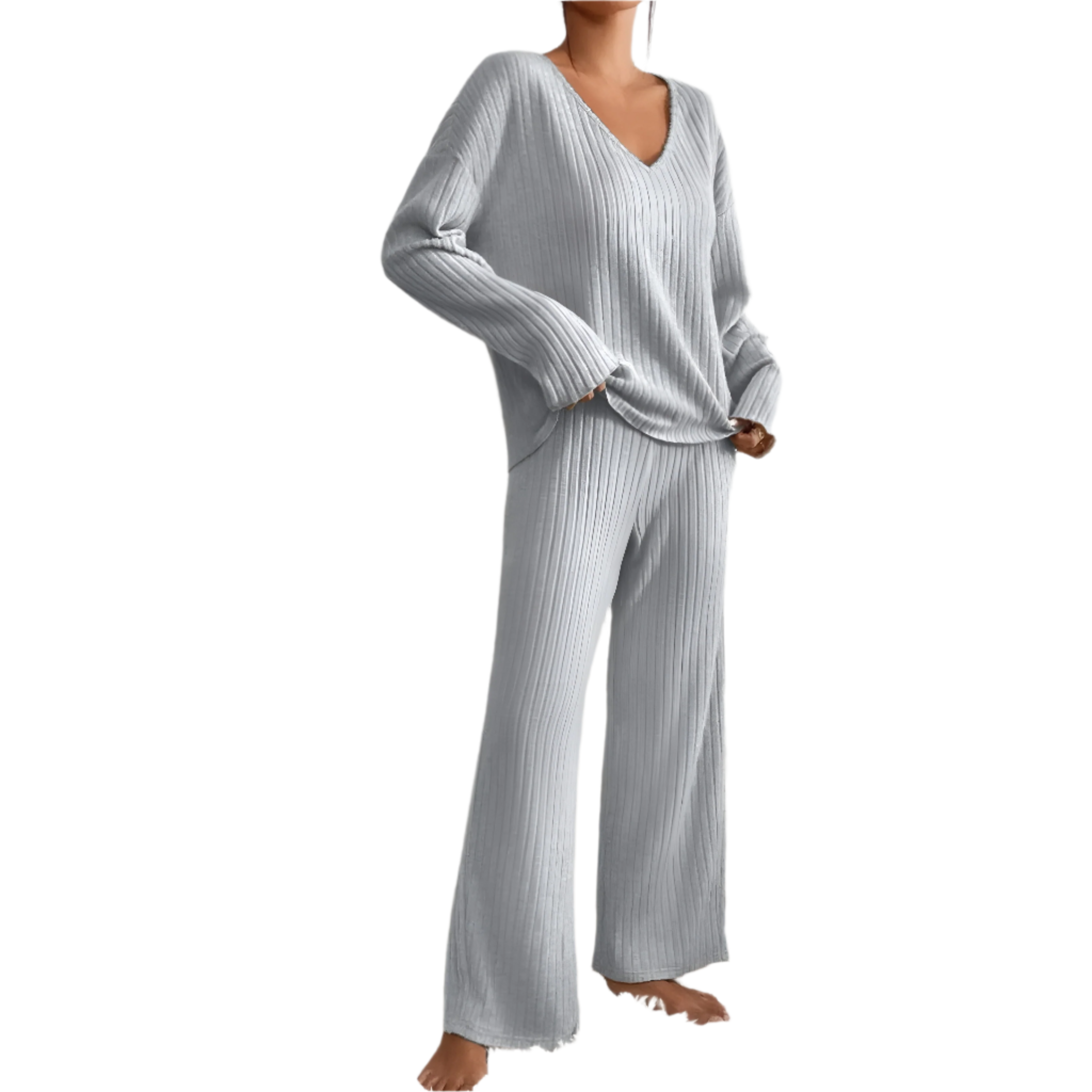 Elena – Blød Strikket Lounge Sæt til Kvinder