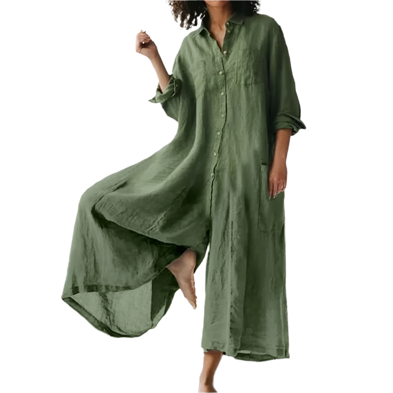 Amelia – Relaxed-Fit Dame Maxi Kjole i Hør