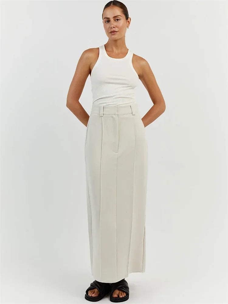 Sofia – Patchwork Høj Talje Slank Kvinders Nederdel