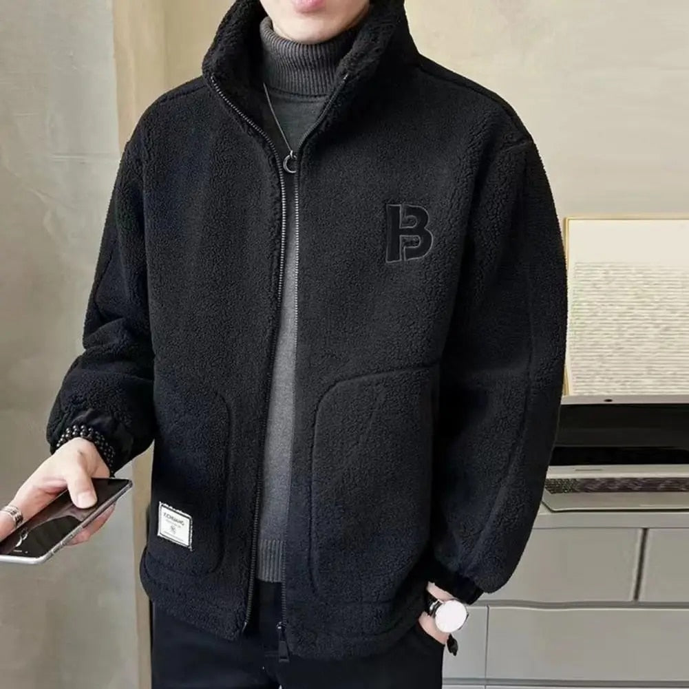 FabioSartori Fleece-jakke med lynlås til mænd