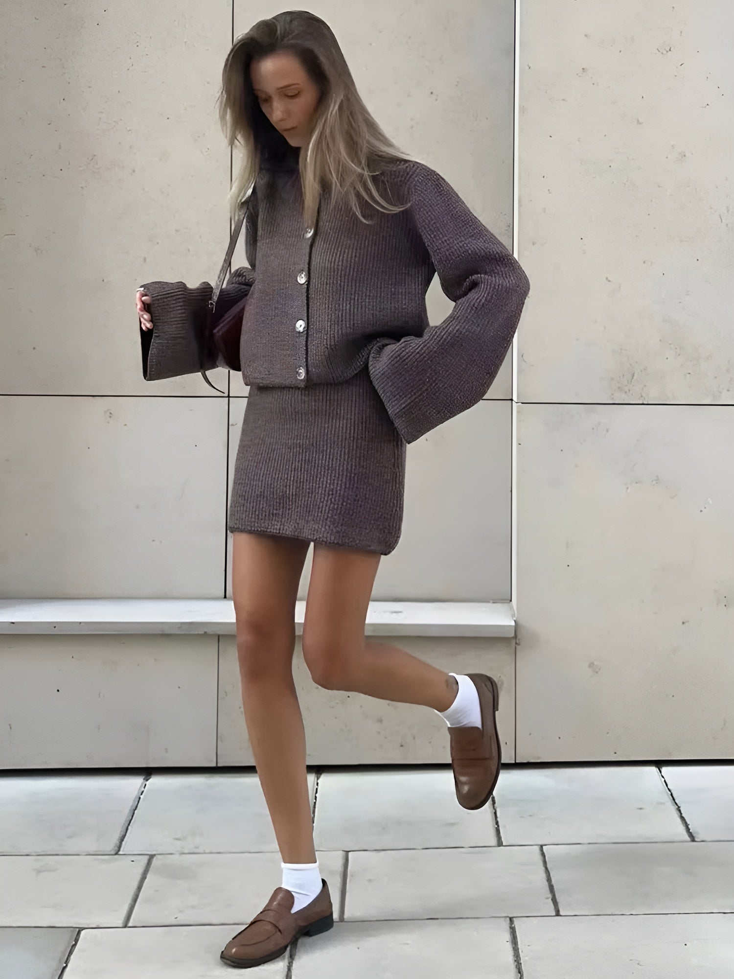 Sofia – Kvinders Behagelige Strik Co-ord Sæt