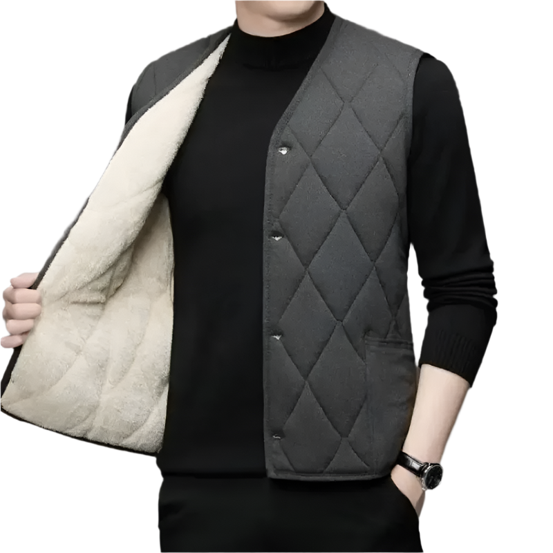 Lorenzo – Varm Fleece Vest til Mænd med Løs Pasform