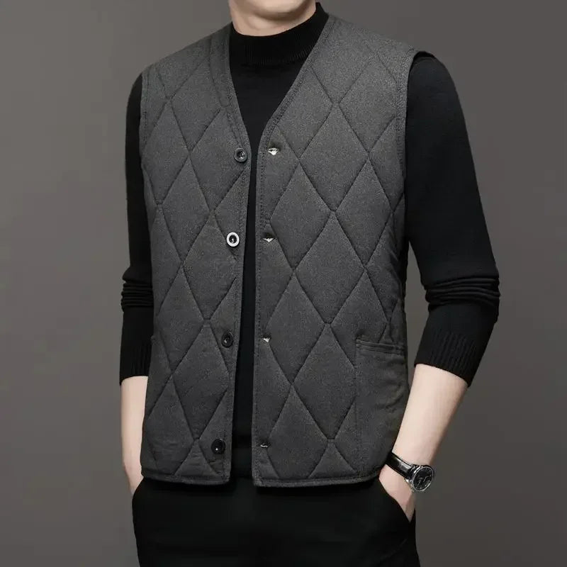 Lorenzo – Varm Fleece Vest til Mænd med Løs Pasform