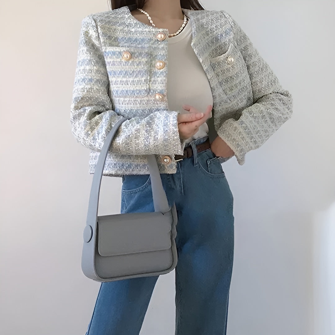 Camille – Stilfuld Tweed Blazer til Kvinder
