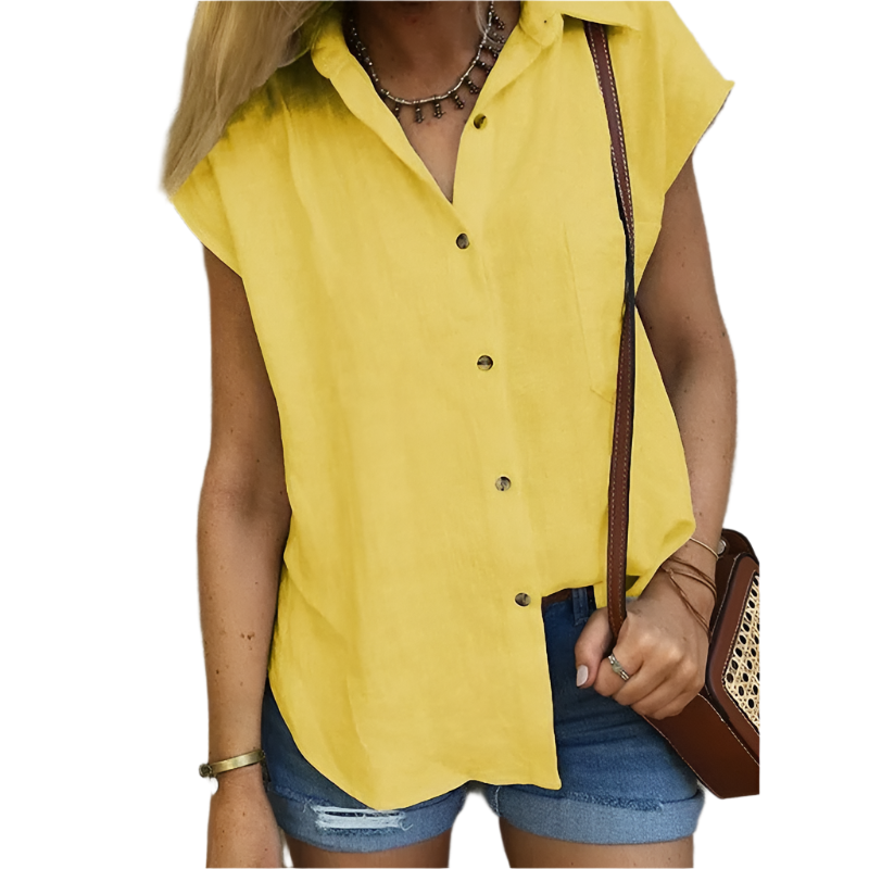 Camila – Oversize Ærmeløs Sommertop til Kvinder