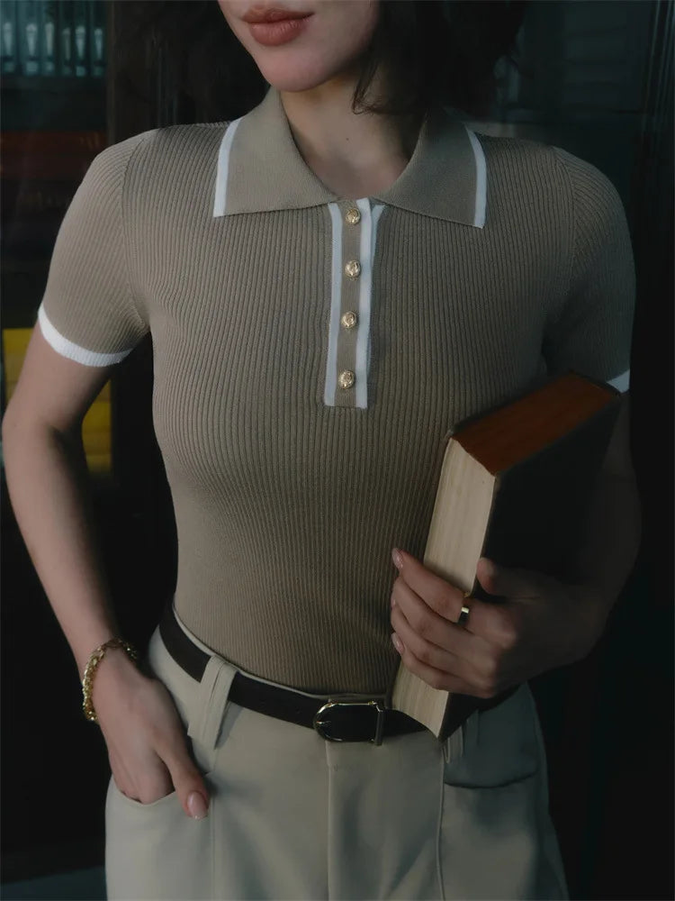 Lorenzo – Moderne Strikket Herre Polo