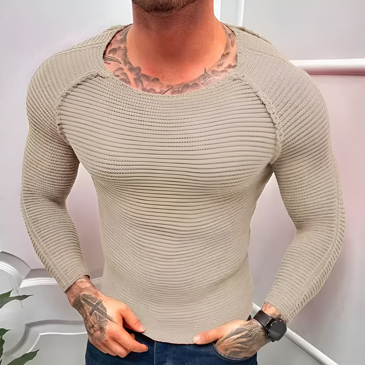 Emiliano – Patchwork Herre Casual Trøje