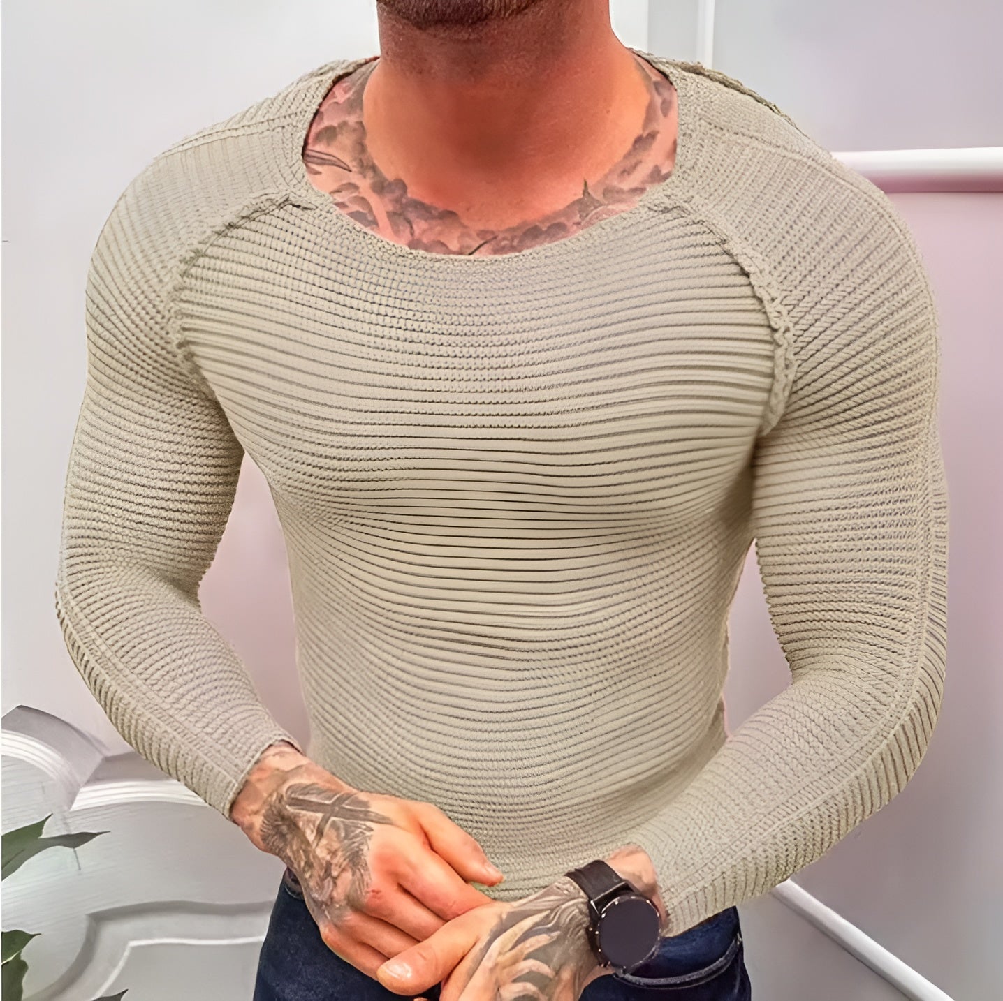 Emiliano – Patchwork Herre Casual Trøje