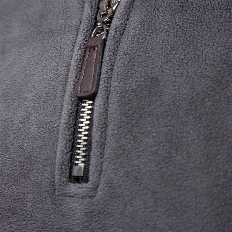 Lorenzo – Herre Fleece Pullover med Lynlås