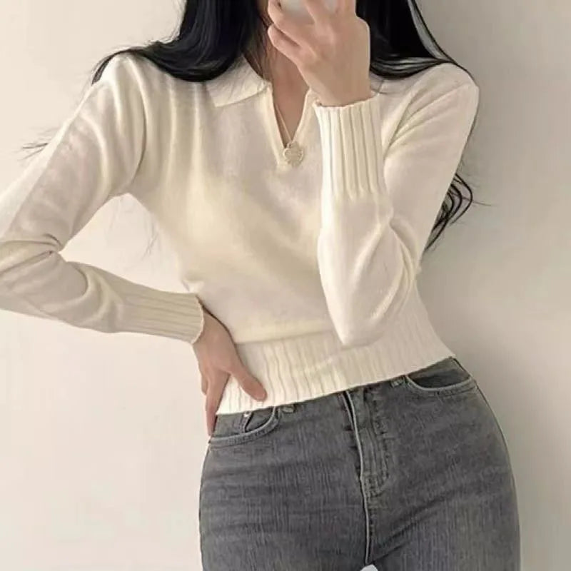 Isabella – Slim-Fit Strikket Damebluse