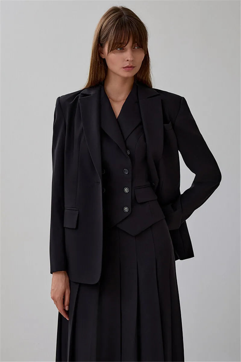 ValentinaGreco Plisseret Nederdel Kostume To-delte Sæt Til Kvinder