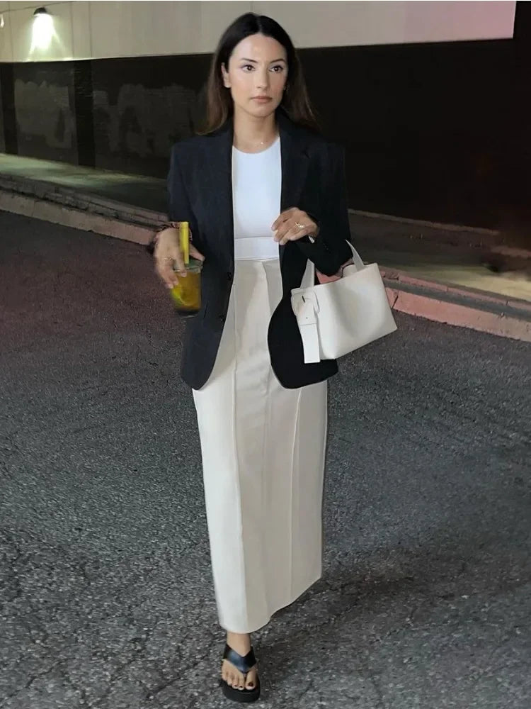 Sofia – Patchwork Høj Talje Slank Kvinders Nederdel