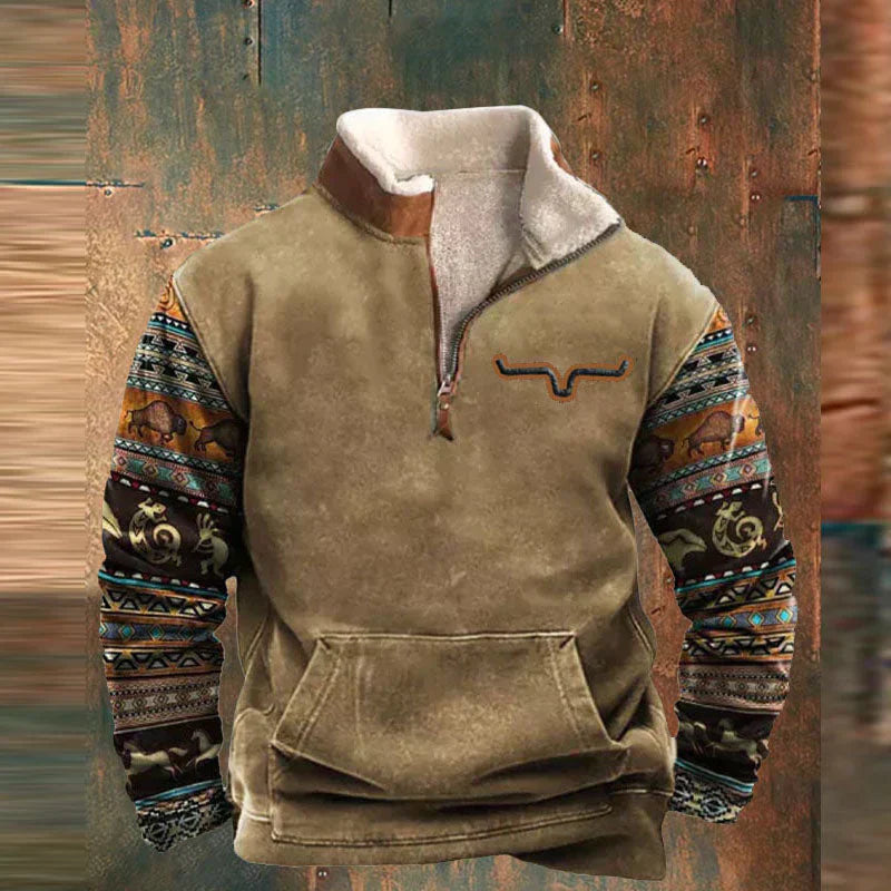 DavideConti Quartz Zip Pullover til mænd