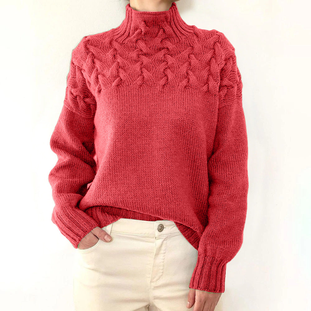 Elena – Varm Strikket Dame Rullekrave