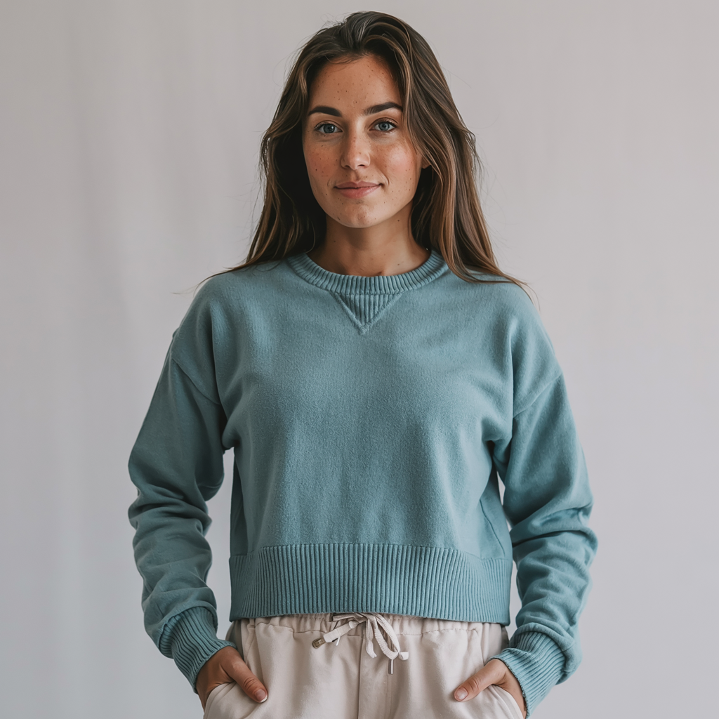 Elena – Blød Dame Striktrøje med Rund Hals