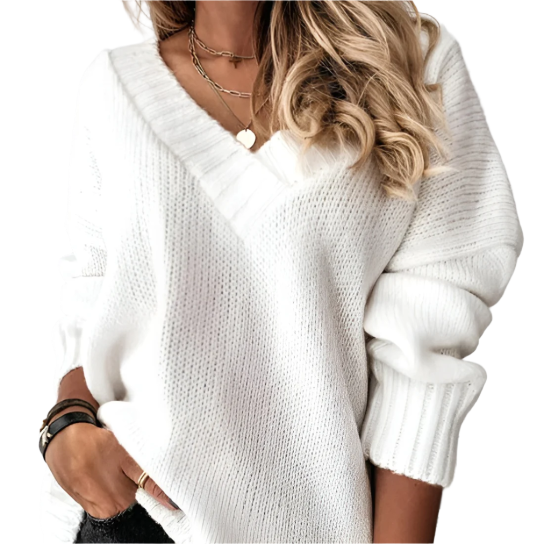 Isabella – Dame Striktrøje med Cashmere-Følelse til Vinteren