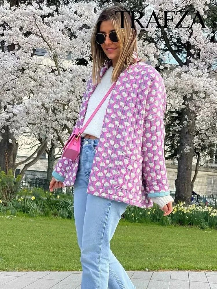 Giulia – Vintage Damejakke i Patchwork Bomuld