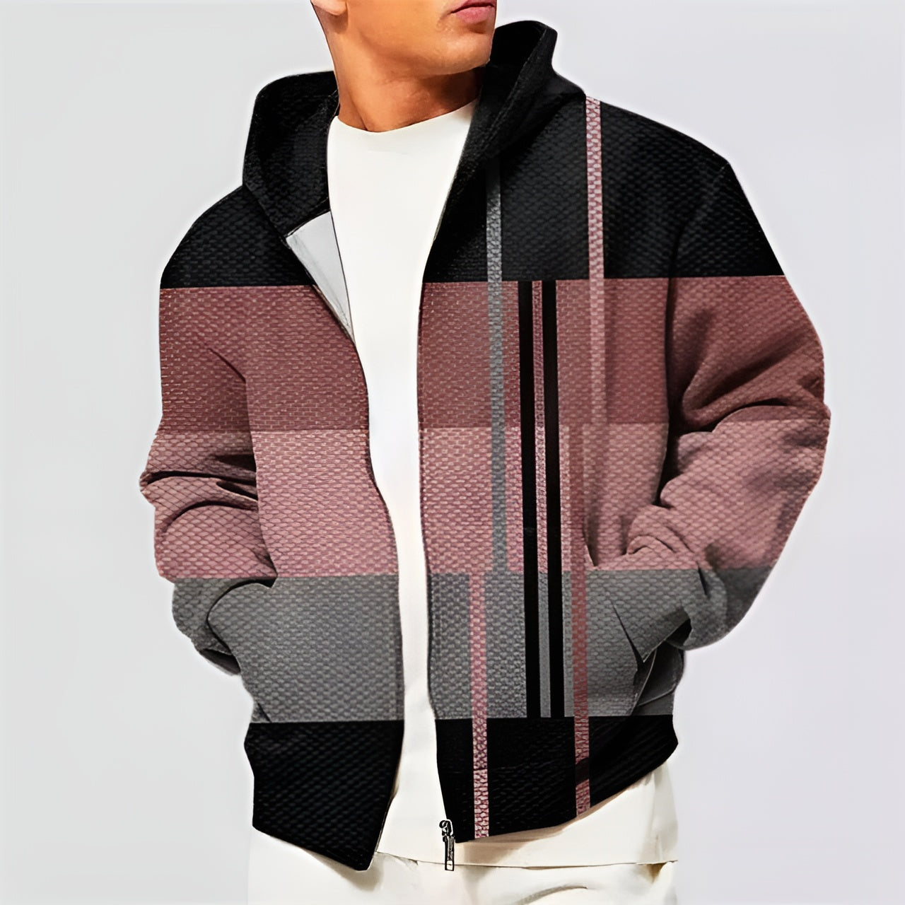 Leonardo – 3D-Print Herre Zip-Up Hoodie Cardigan