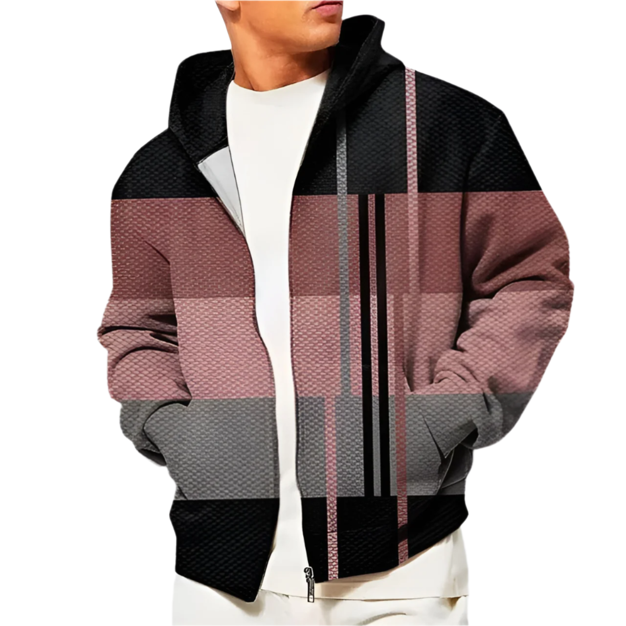 Leonardo – 3D-Print Herre Zip-Up Hoodie Cardigan