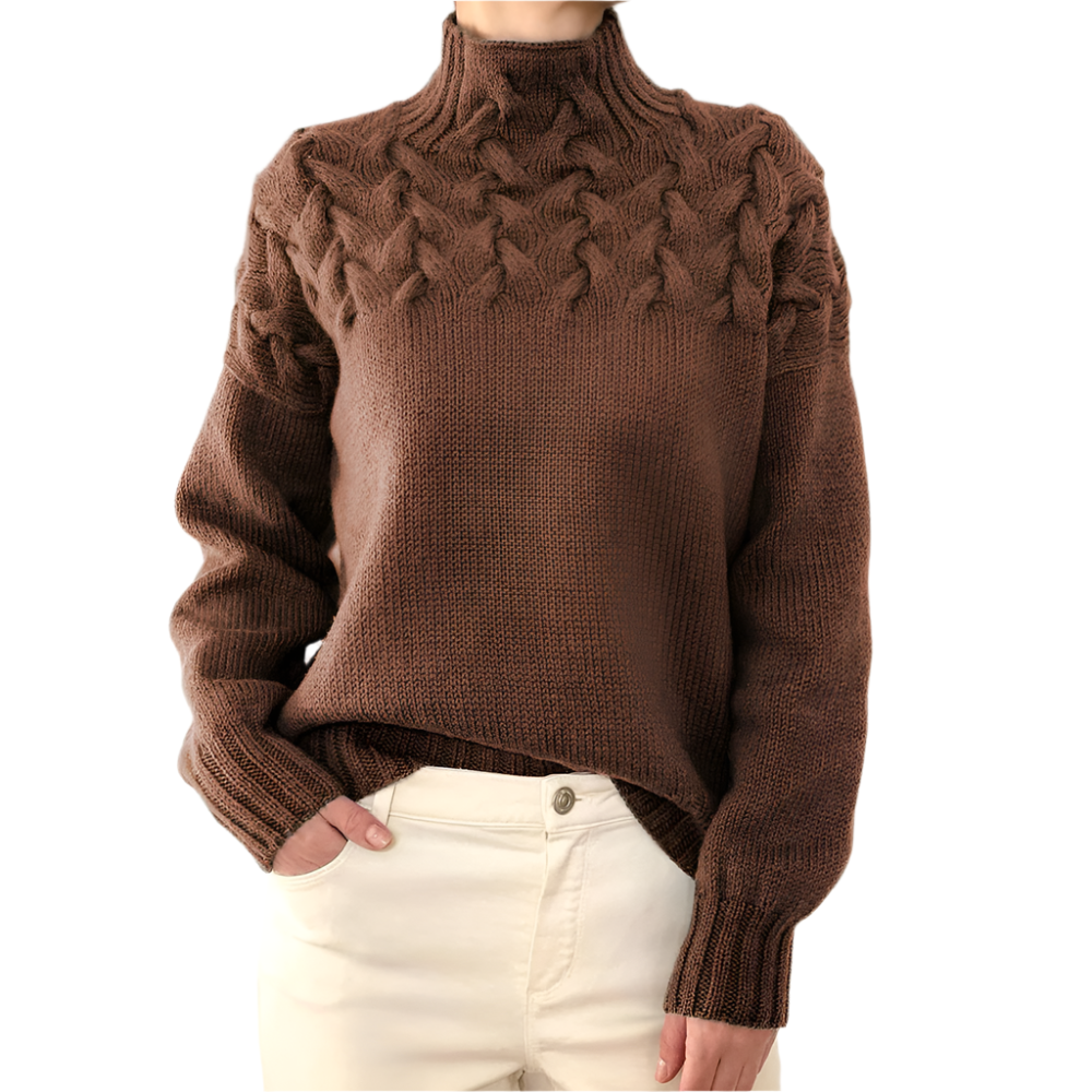 Elena – Varm Strikket Dame Rullekrave
