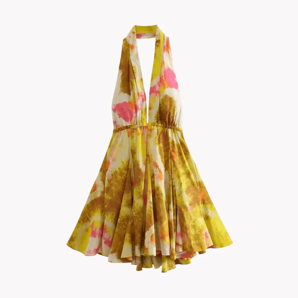 AllegroStile Tropical Print Rygløs Til Damer