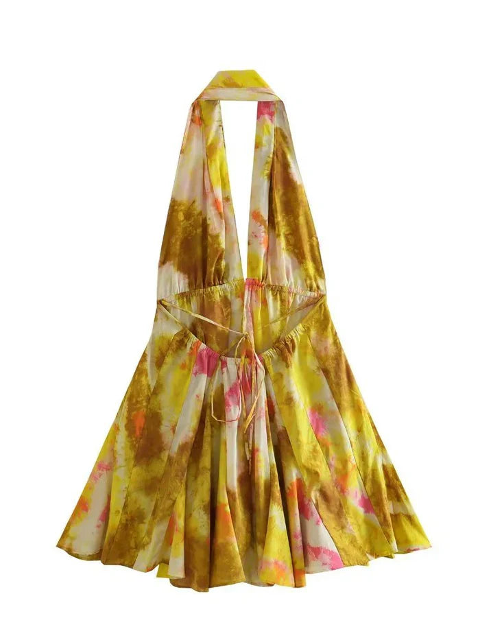 AllegroStile Tropical Print Rygløs Til Damer