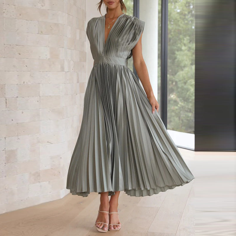 Alessia – Elegant Midi Kjole til Bryllup og Festlige Anledninger