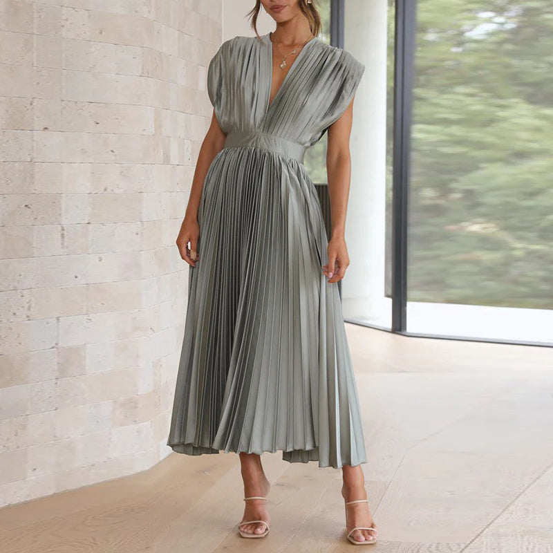 Alessia – Elegant Midi Kjole til Bryllup og Festlige Anledninger