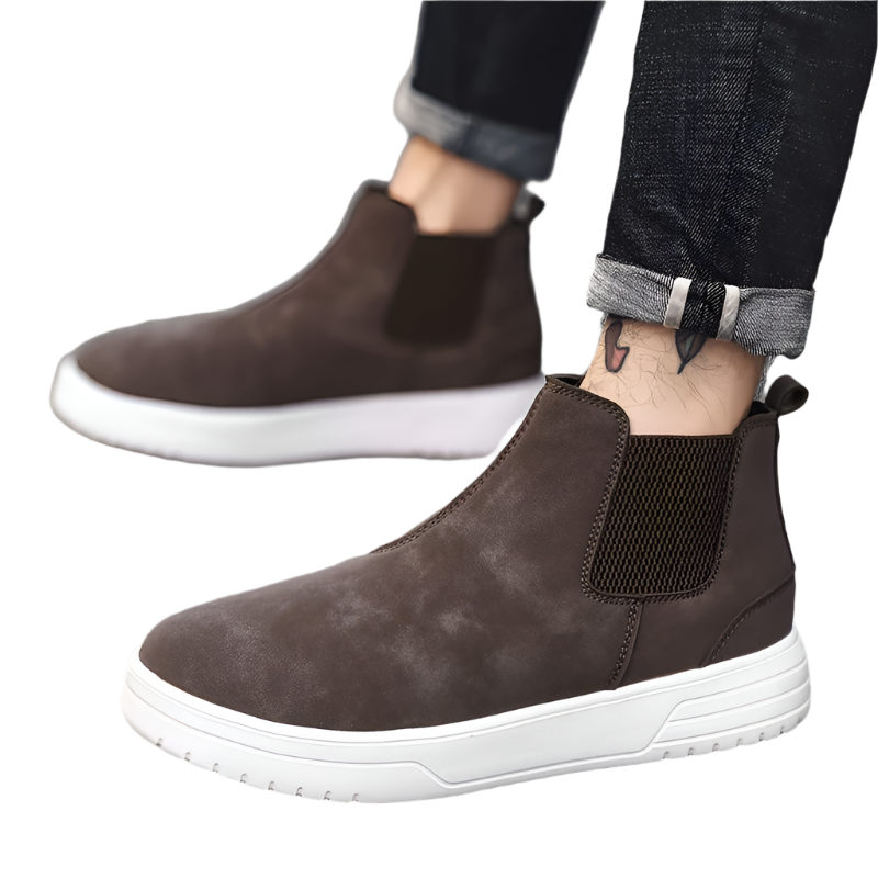 Lorenzo – Højskaftede Chelsea Boots til Mænd i Ruskind