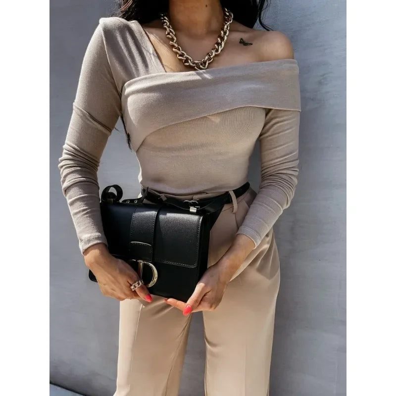 Isabella – Ribstrikket Wrap Damebluse