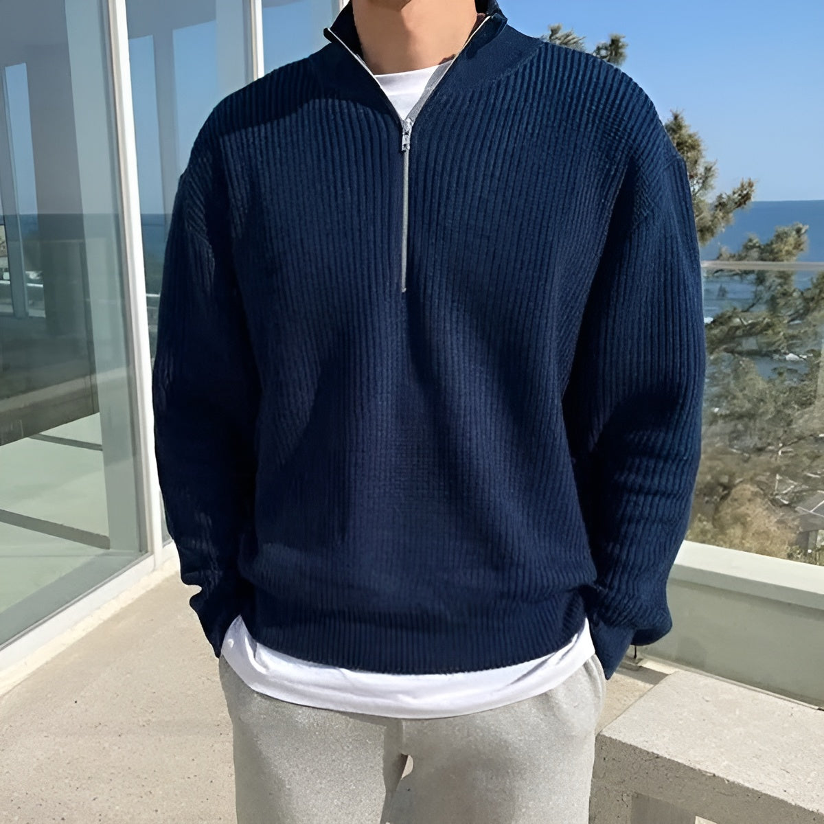 Morbello – Tidløs Herre Half-Zip Sweater