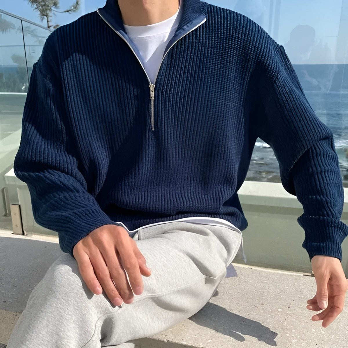Morbello – Tidløs Herre Half-Zip Sweater