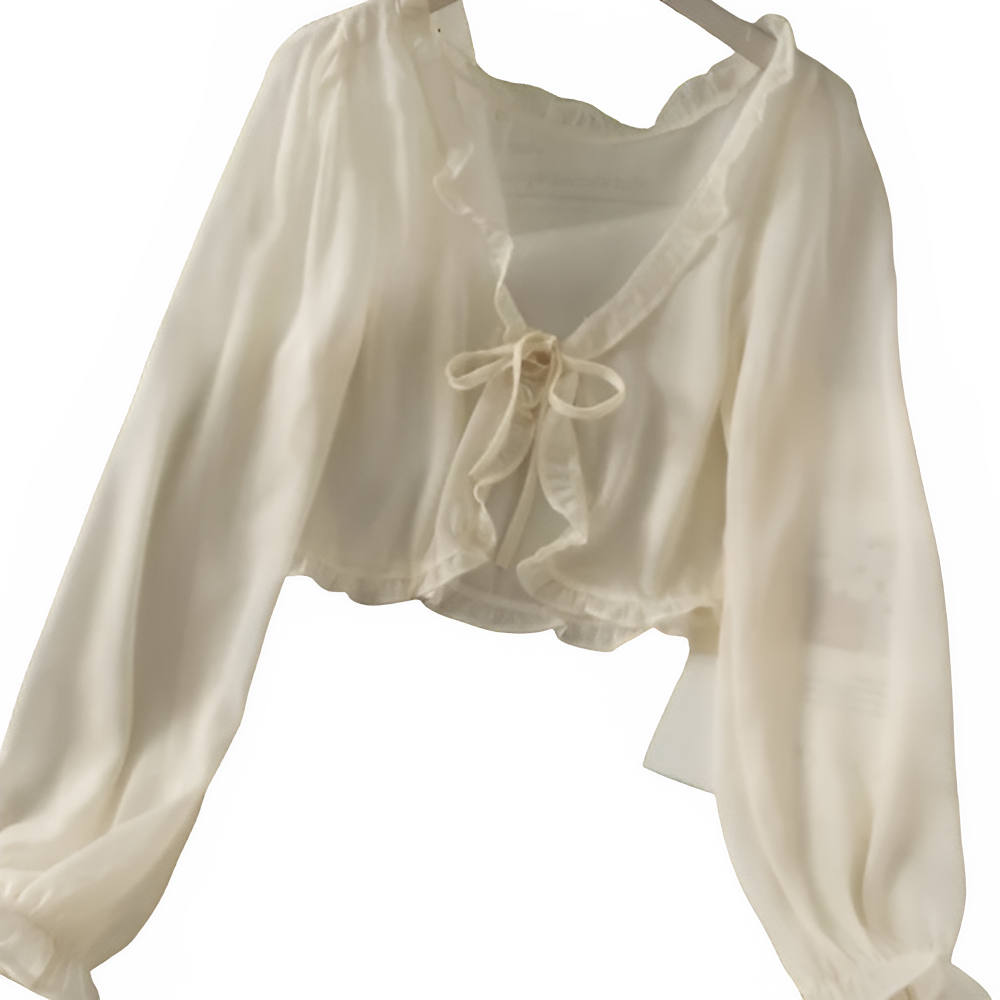 Celeste – Elegant V-Hals Forårsbluse til Kvinder