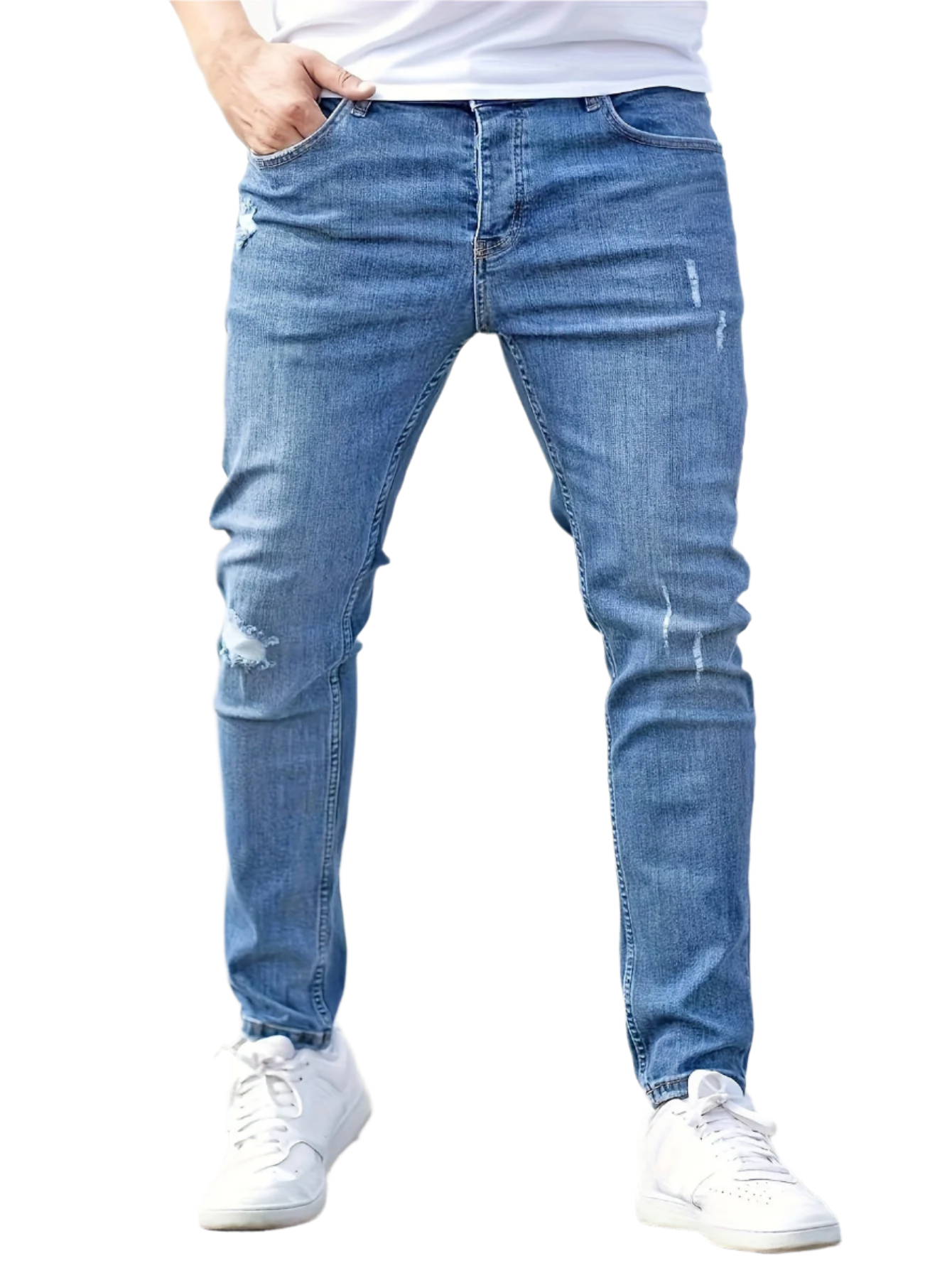 Marco - Slim-fit ribbede denimjeans til mænd