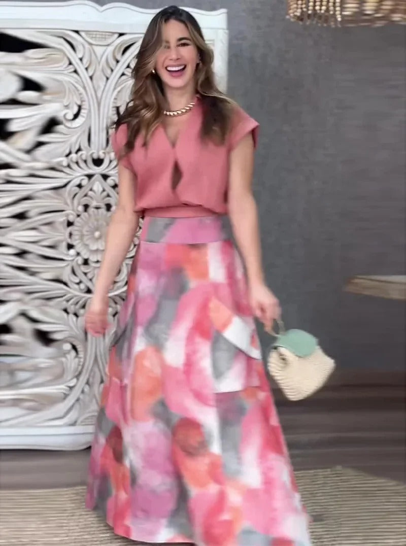 Sofia – Stilfuldt Ærmeløst Kvinde To-delt Sæt