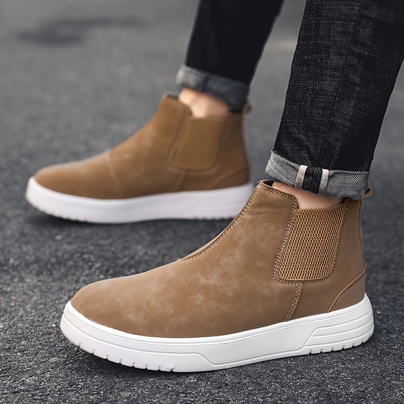 Lorenzo – Højskaftede Chelsea Boots til Mænd i Ruskind