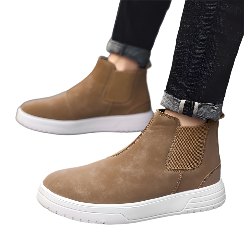 Lorenzo – Højskaftede Chelsea Boots til Mænd i Ruskind