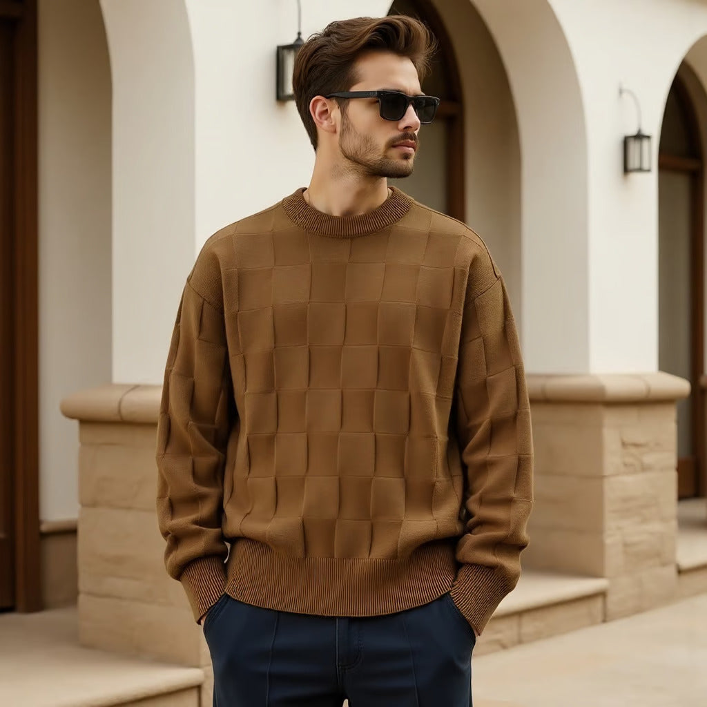 Alessandro – Herresweater med Klassisk Ternemønster