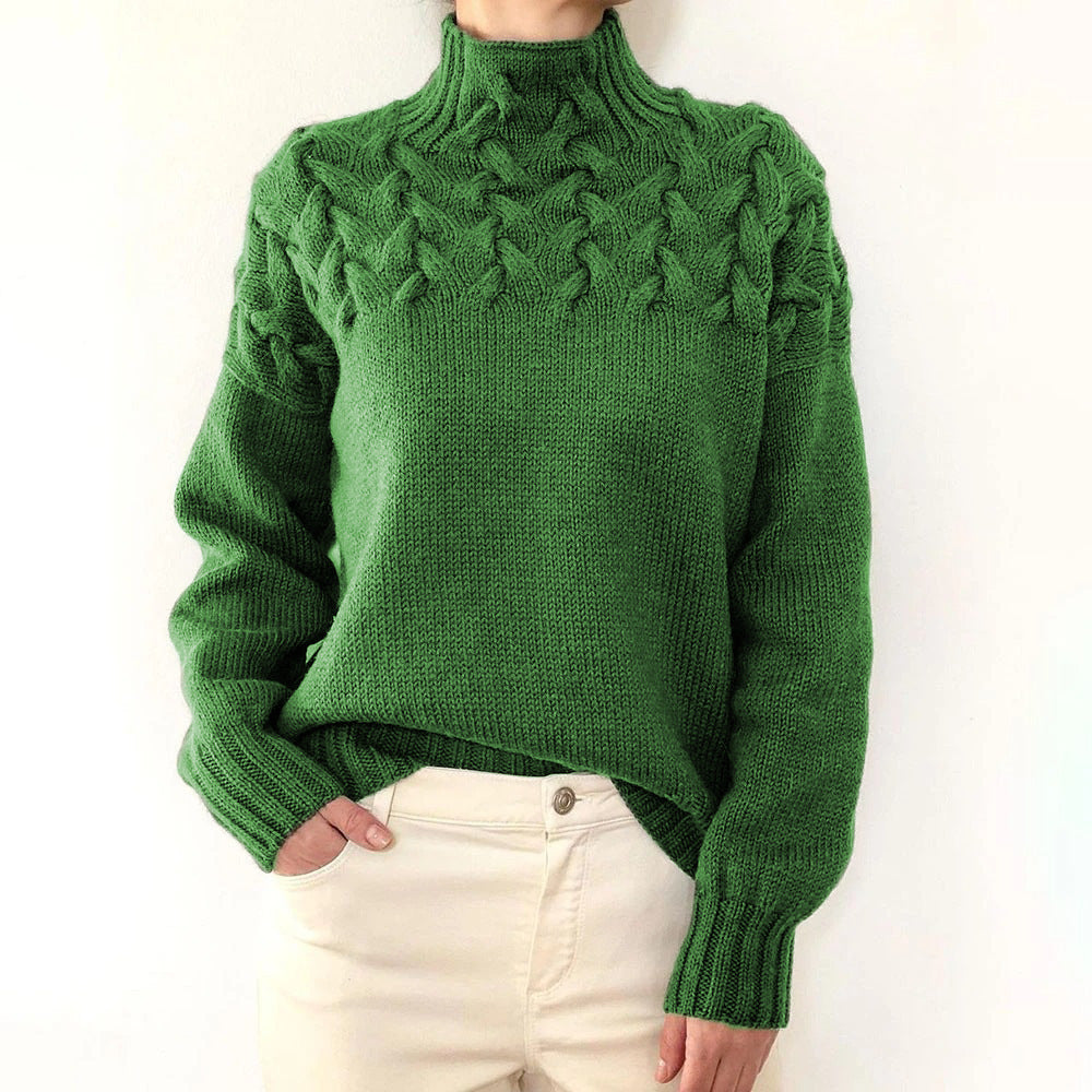 Elena – Varm Strikket Dame Rullekrave