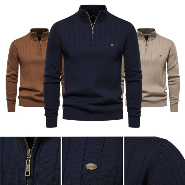 Luca – Half-Zip Herre Striktrøje
