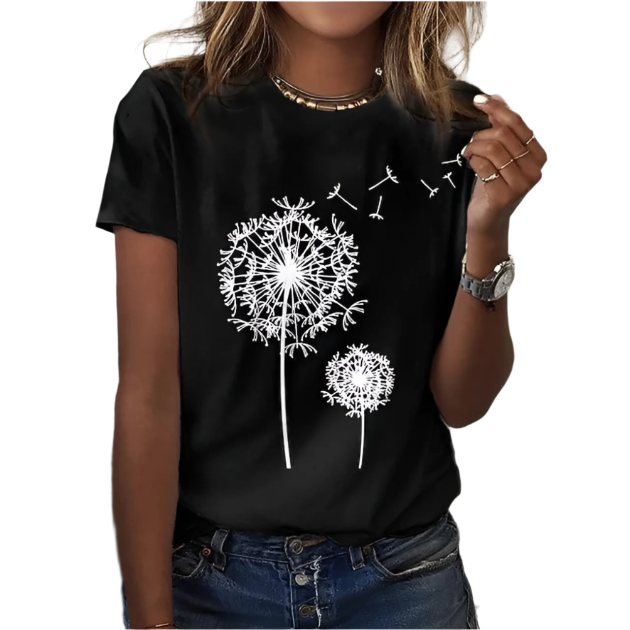 Isabella – Drømmeagtig Mælkebøtte T-shirt til Kvinder