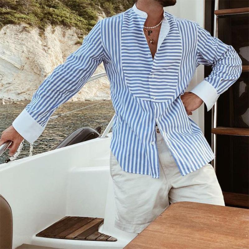 Mateo – Casual Slim-Fit Skjorte til Mænd med Striber