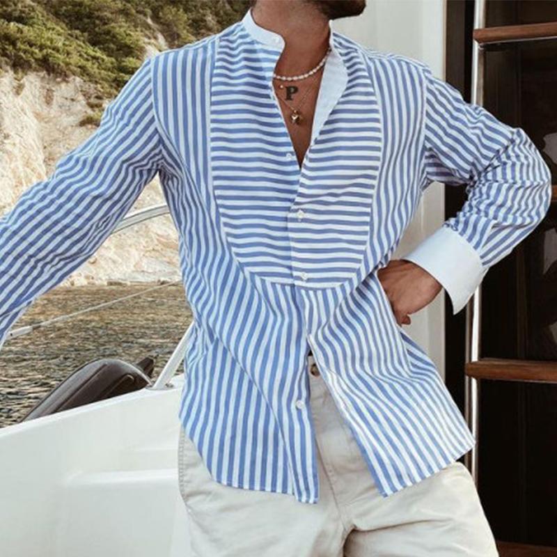 Mateo – Casual Slim-Fit Skjorte til Mænd med Striber