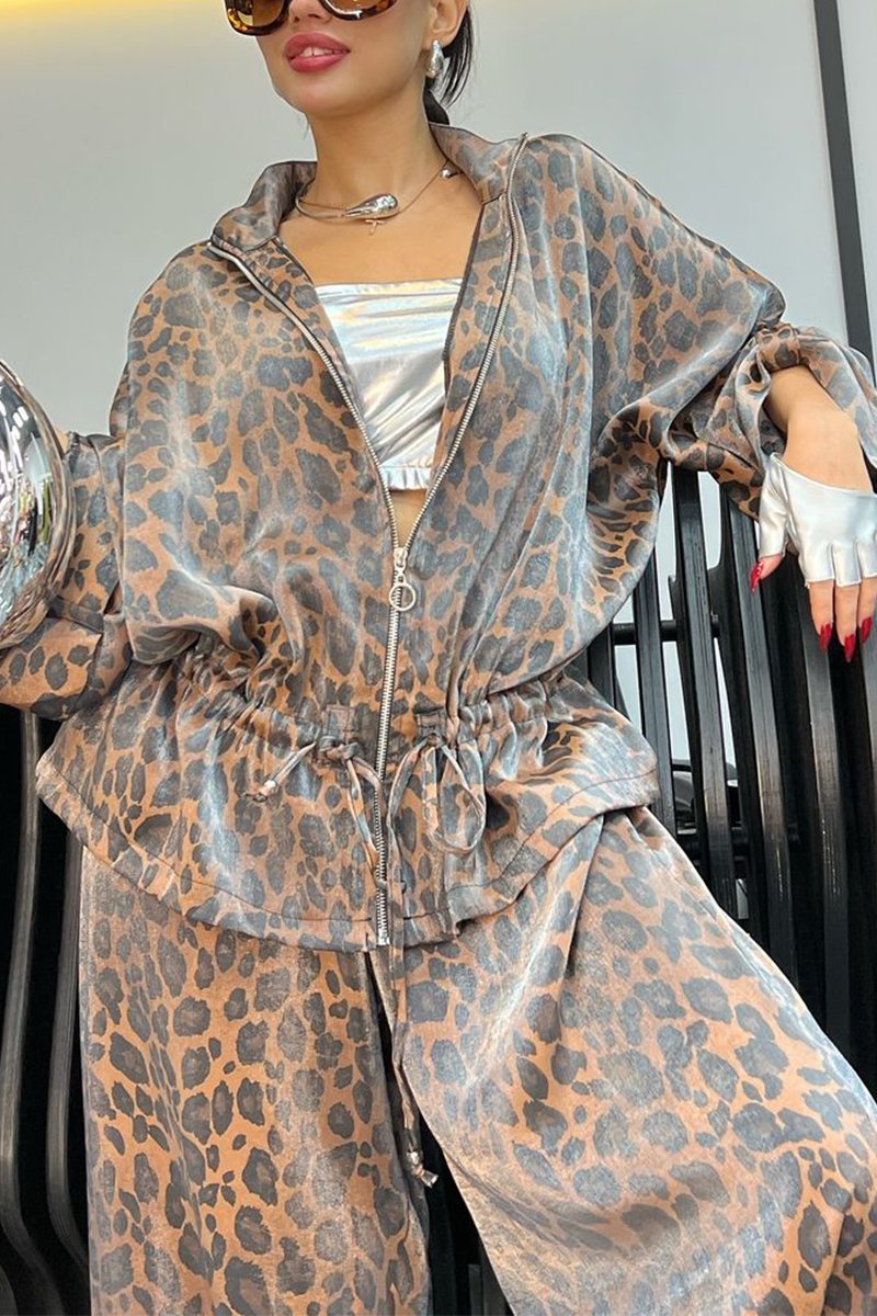 GiovanniValente Casual jakkesæt med leopardprint