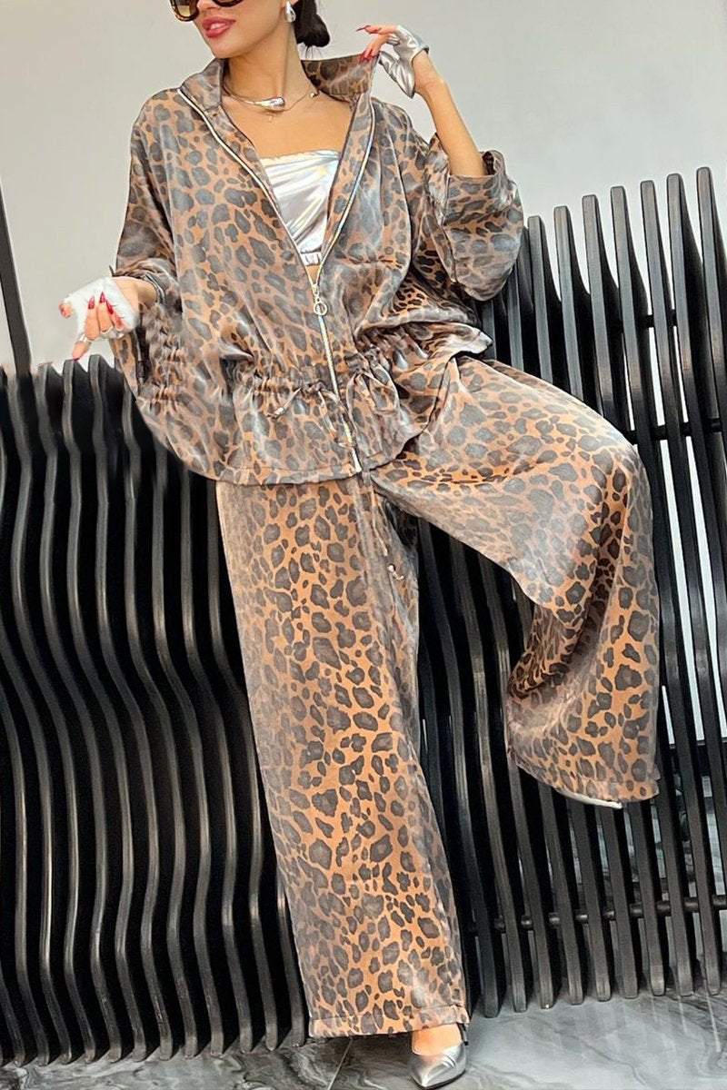 GiovanniValente Casual jakkesæt med leopardprint