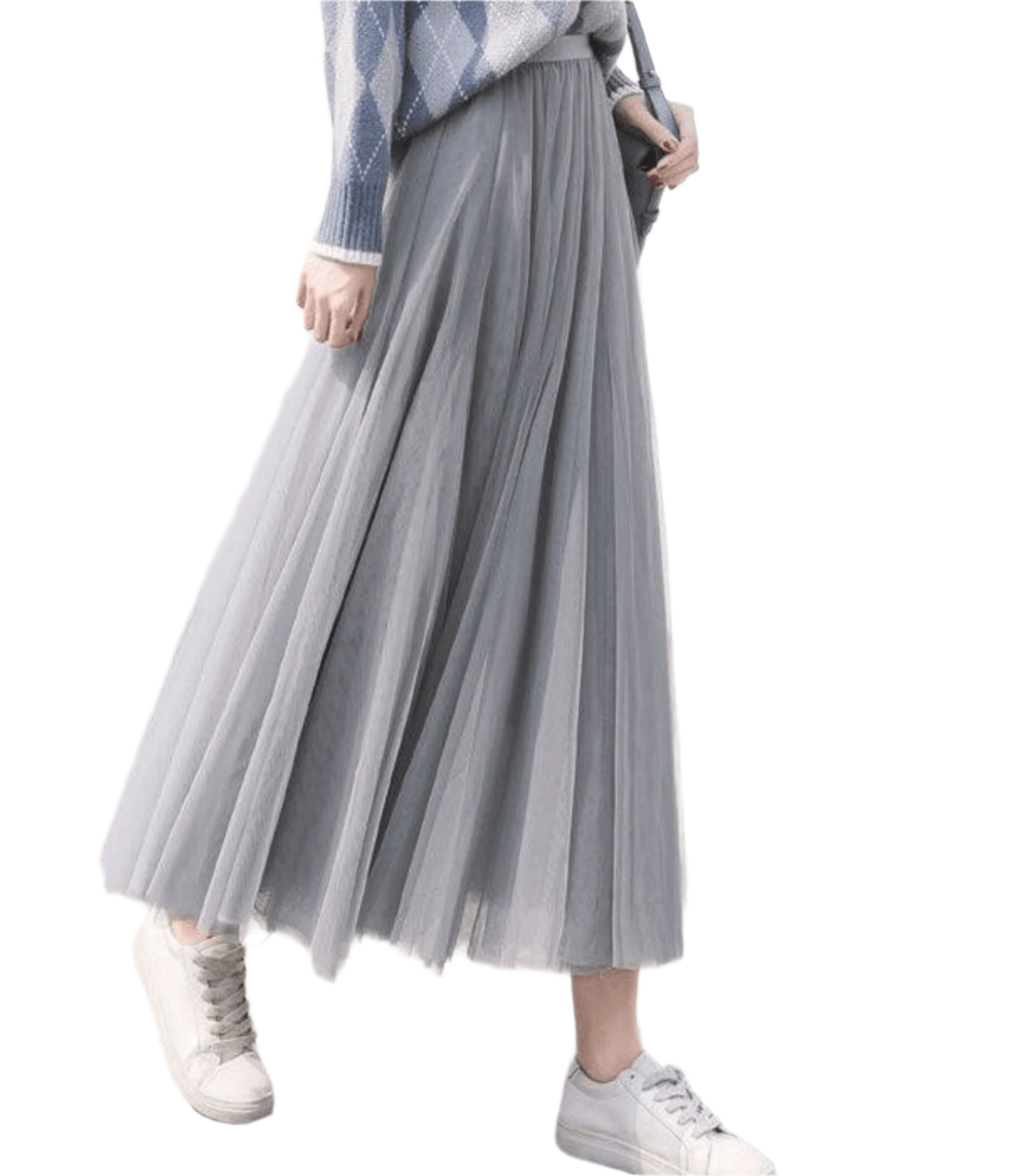 Isabella – Højtaljet Elegant Dame Midi Nederdel