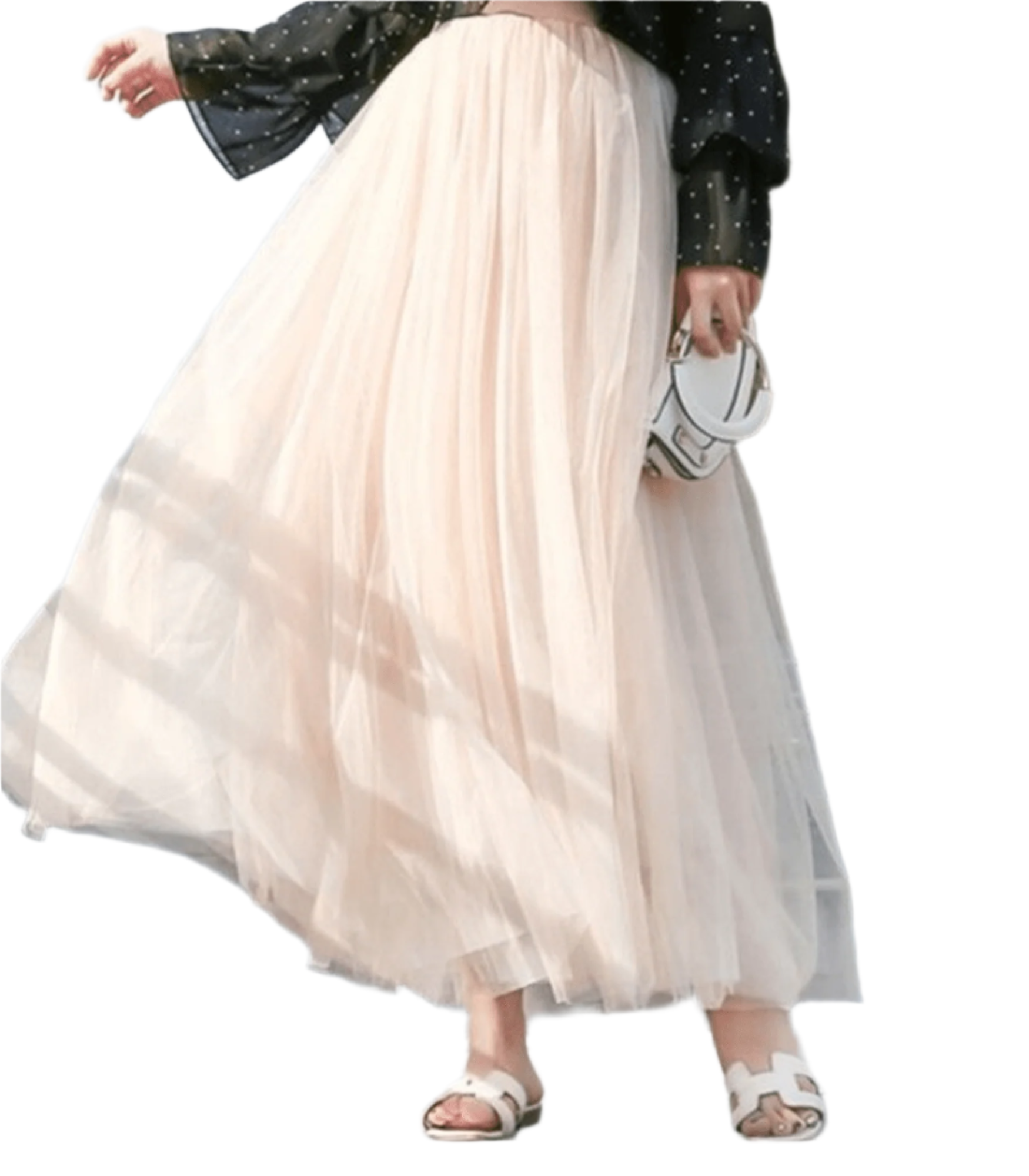 Isabella – Højtaljet Elegant Dame Midi Nederdel