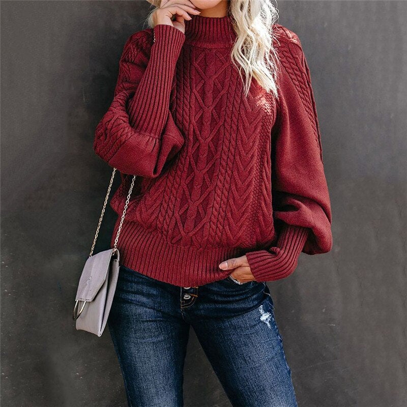 Isabella – Strikket Varm Dame Sweater til Vinteren