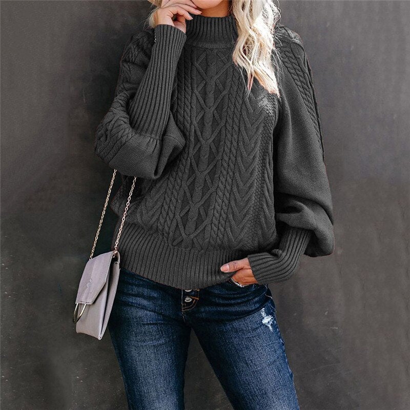 Isabella – Strikket Varm Dame Sweater til Vinteren